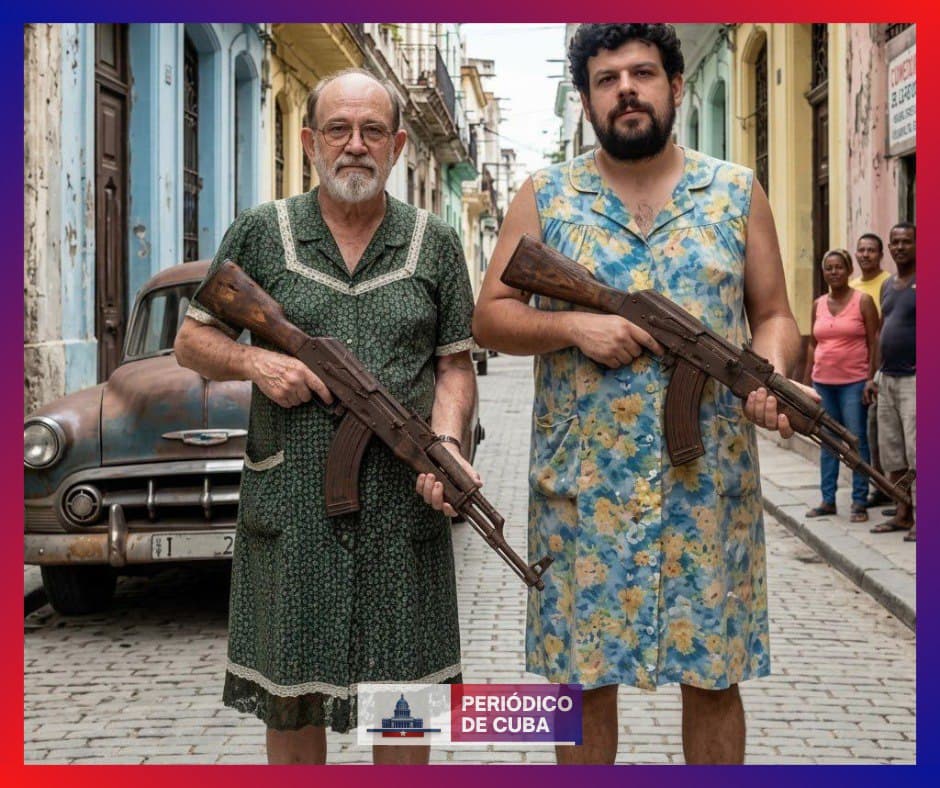 Silvio y Michel anuncian que “cogerán un AKM”… y Cuba responde con memes