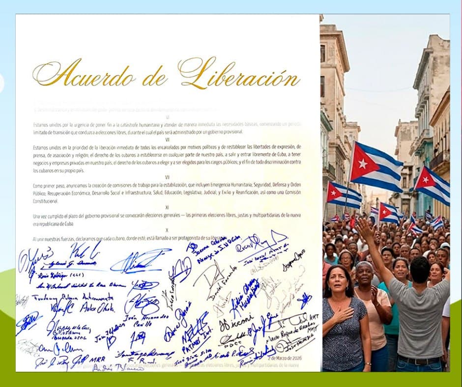 Circula en redes un “Acuerdo de Liberación” que propone una transición democrática en Cuba