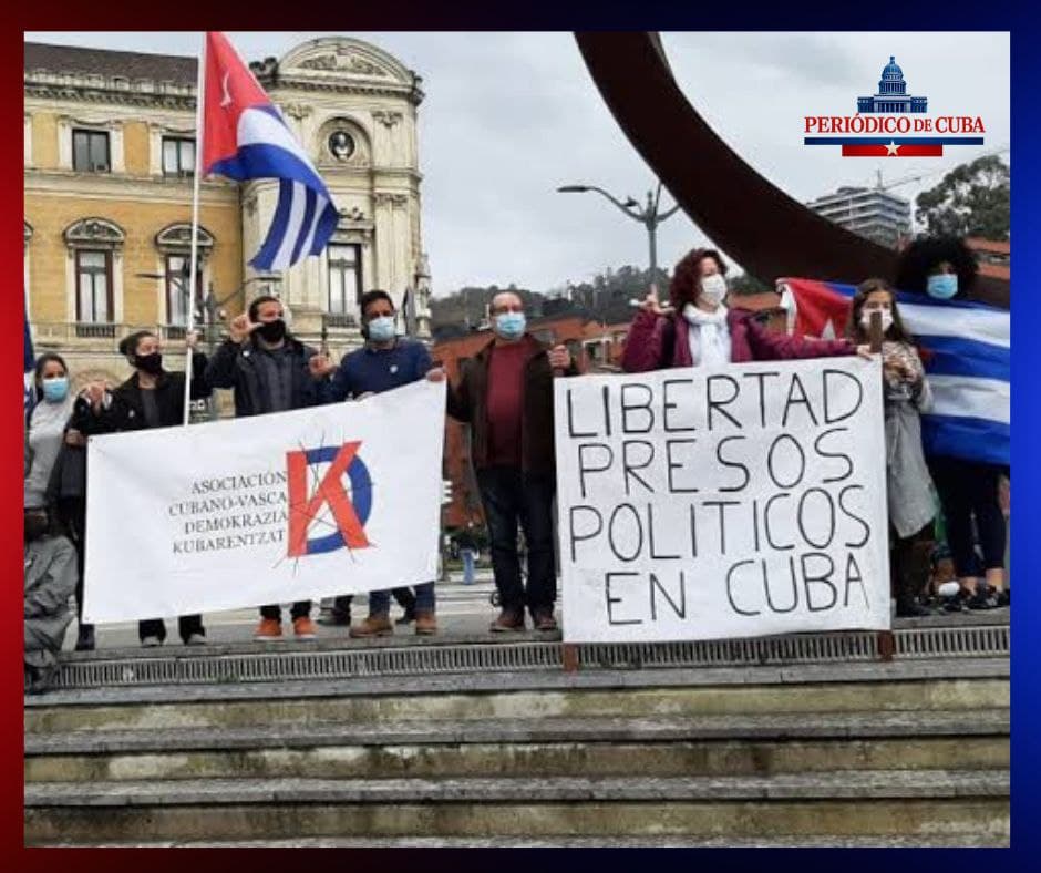 Bilbao acoge protesta contra la represión en Cuba con apoyo del PP y PNV
