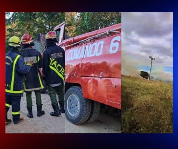 Bomberos controlan incendio forestal en Rua, Fomento, Sancti Spíritus
