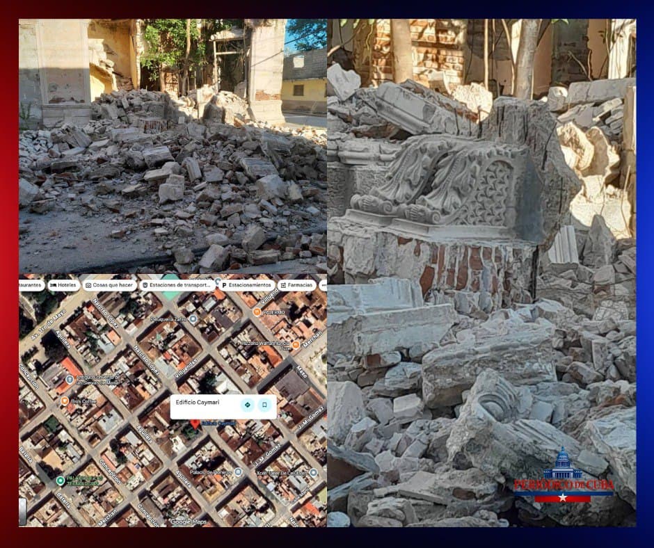 Derrumbe del Edificio Caymari en Manzanillo expone abandono del patrimonio histórico en Cuba
