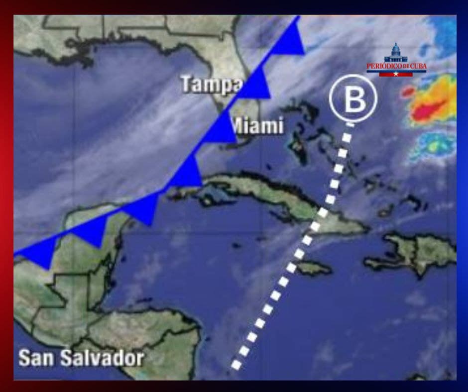Frente frío llega a Cuba con lluvias y marejadas