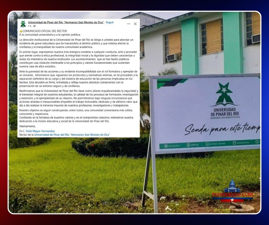 Escándalo en la Universidad de Pinar del Río desata crisis institucional y debate nacional