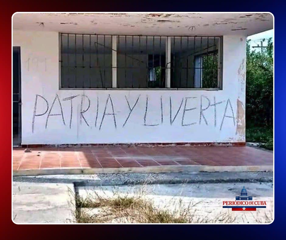 Un grafiti con “Patria y Liverta” reaviva el debate sobre la libertad de expresión en Cuba