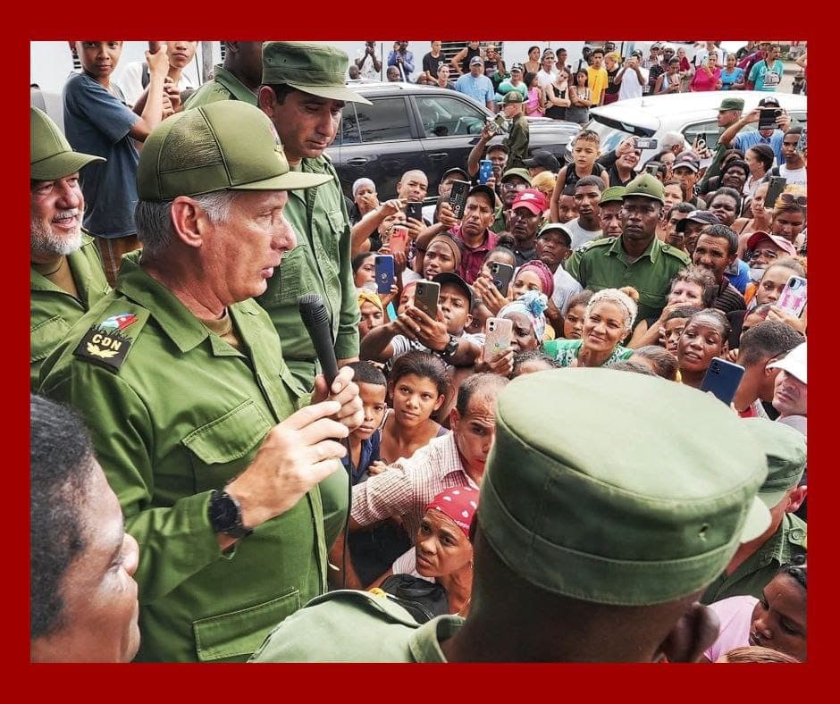 Visita de Díaz-Canel a Guantánamo tras huracán Melissa genera críticas por propaganda oficial