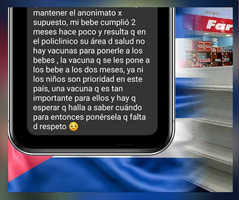 Denuncian, desde Cuba, falta de vacunas para bebés de dos meses