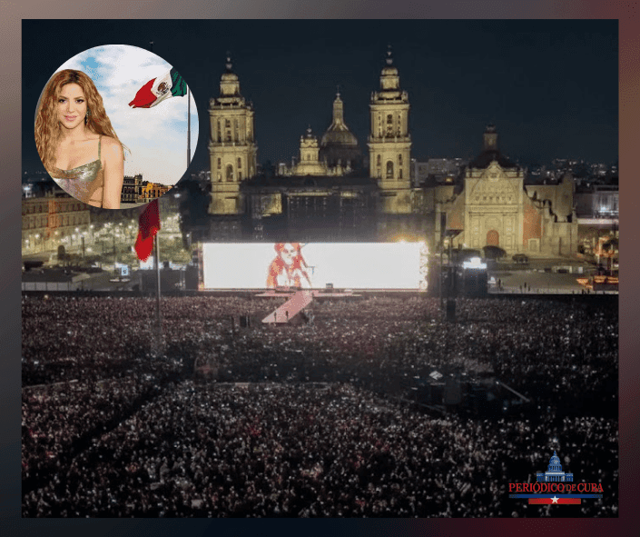 Shakira reúne a 400,000 personas en el Zócalo y rompe récord histórico en CDMX
