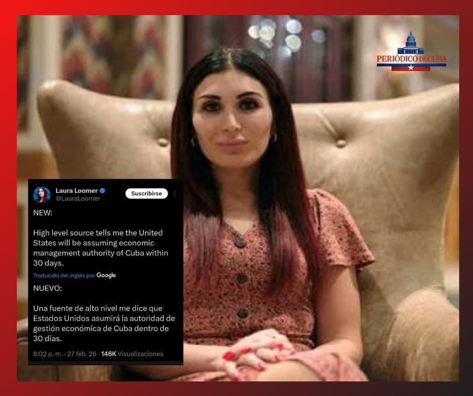 Laura Loomer difunde rumor sobre gestión económica de Cuba por EE.UU. en 30 días