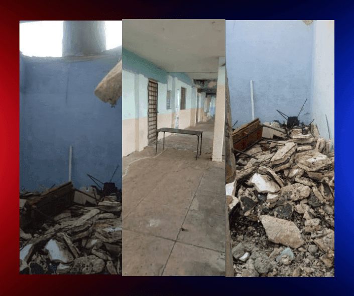 Derrumbe parcial en escuela de La Lisa deja en riesgo aulas y comedor escolar