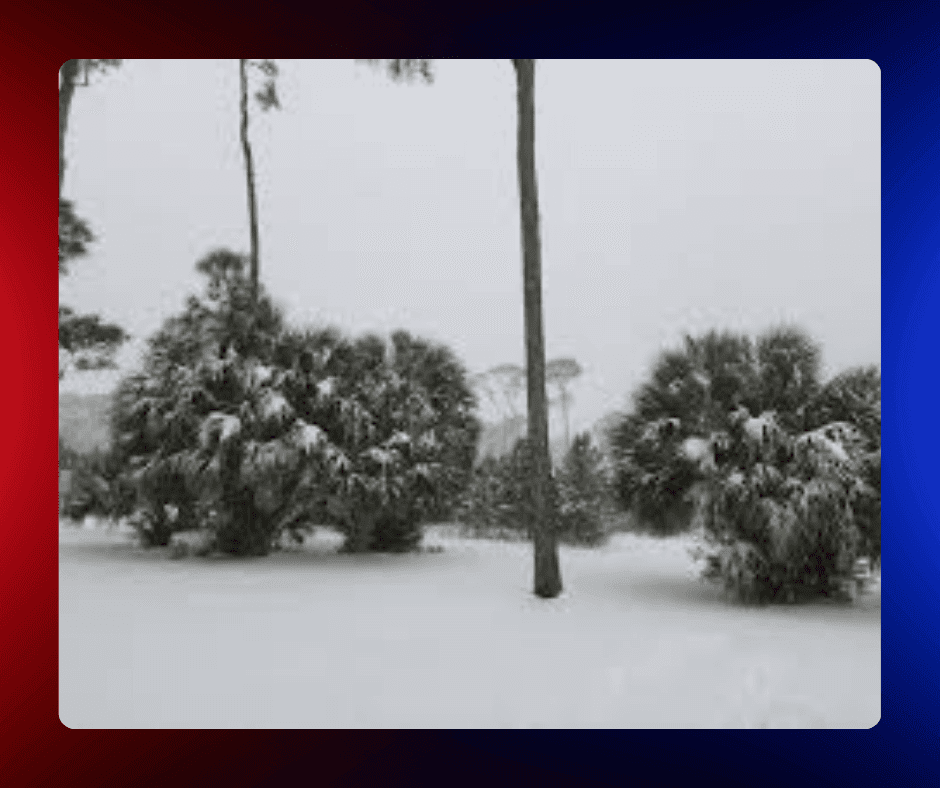 Nevada sorprende al Panhandle de Florida con acumulaciones de hasta 5 cm
