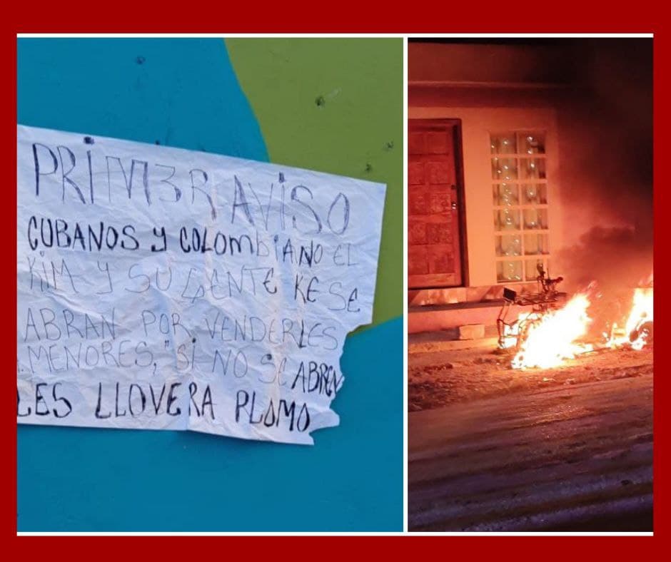 Incendian una cuatrimoto y aparece cartel con amenazas en El Cuyo, Yucatán