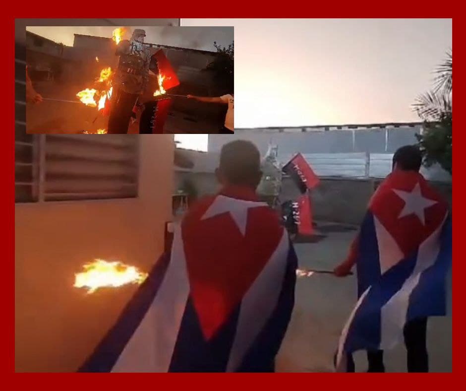 Un cubano quemó un muñeco con el rostro de Fidel Castro al iniciar 2026, gesto viral de protesta política.
