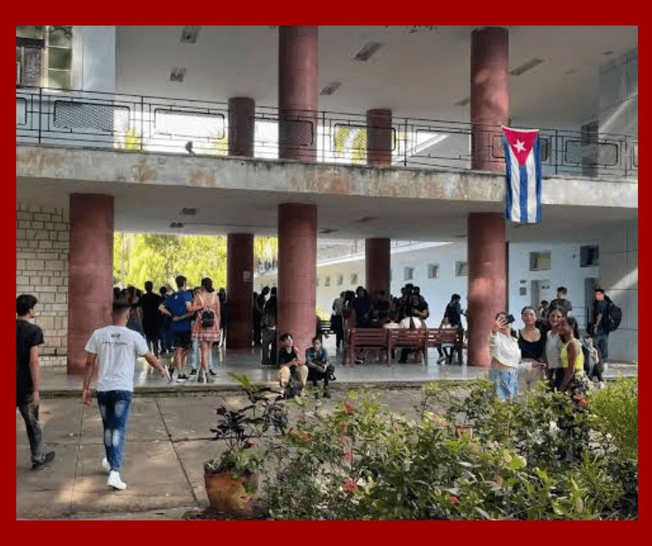 Protestas estudiantiles en la UCLV por falta de electricidad y agua en Villa Clara