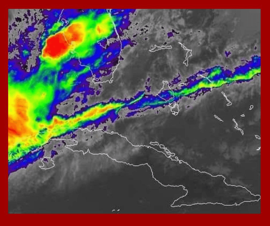 Frente frío en Cuba: lluvias y descenso de temperaturas en el centro del país
