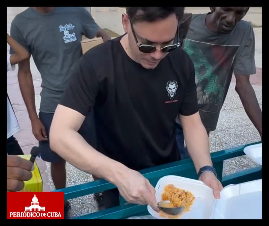 Sandro Castro reparte comida en La Habana y desata debate