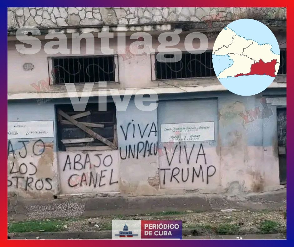 Santiago de Cuba se rebela: aparecen pintadas contra el régimen tras más de 20 horas de apagón