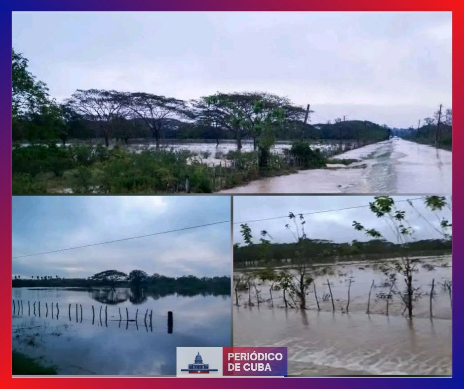 Fuertes inundaciones en Granma afectan tránsito entre Manzanillo y Campechuela