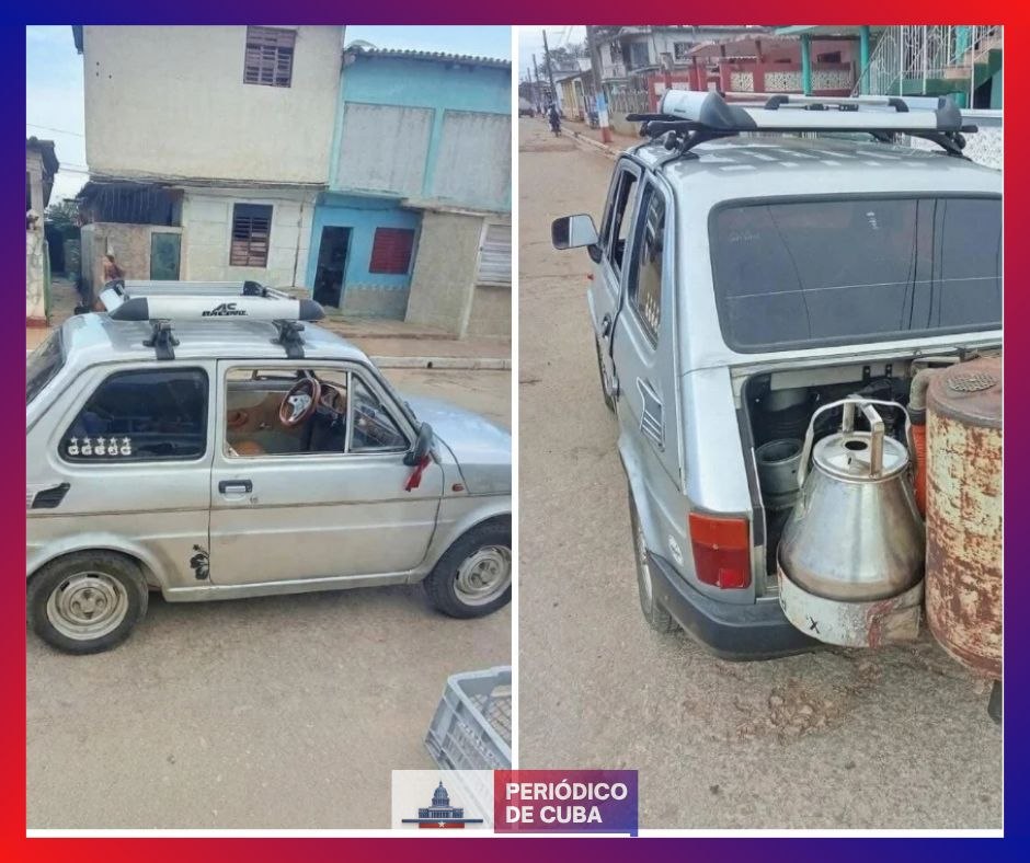 En medio de la crisis energética en Cuba, un FIAT Polski adaptado para funcionar con carbón vegetal se vuelve viral