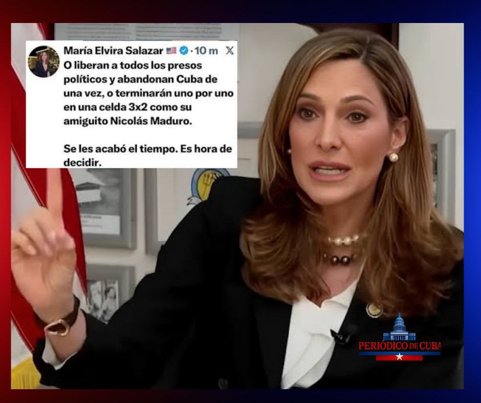 María Elvira Salazar critica liberación parcial en Cuba y exige excarcelación total de presos políticos