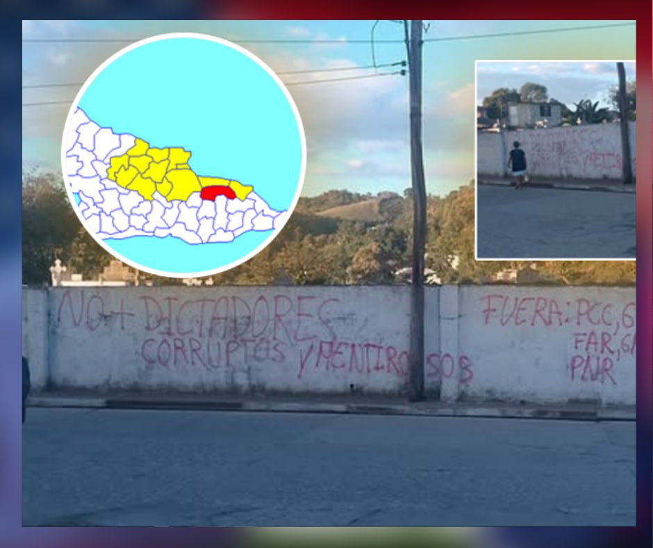 Aparecen carteles antigubernamentales en Sagua de Tánamo en medio del creciente descontento en Cuba