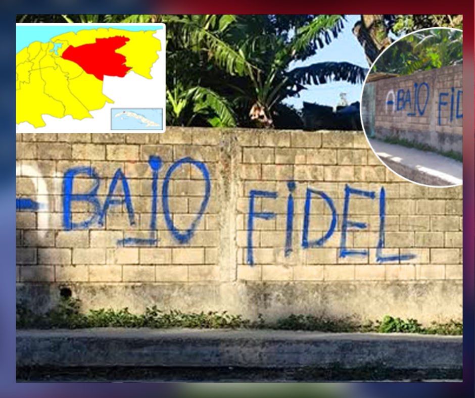 Grafiti con la frase “Abajo Fidel” aparece en Guanabacoa y genera comentarios entre vecinos