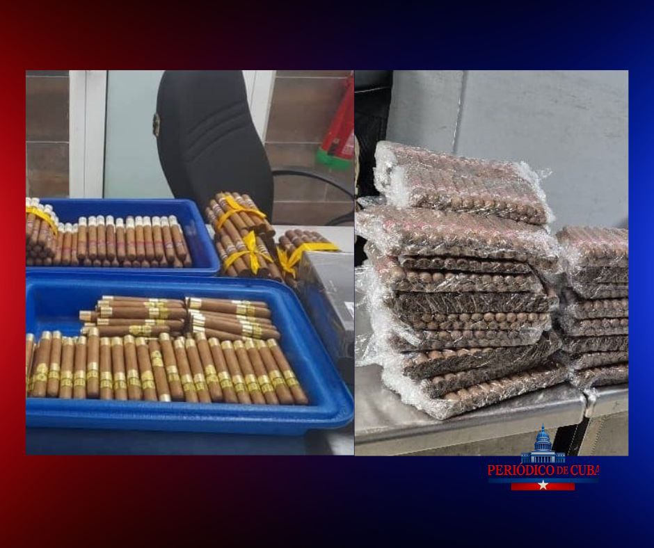 Aduana de Cuba incauta 370 cajas de tabacos falsificados en el Aeropuerto José Martí