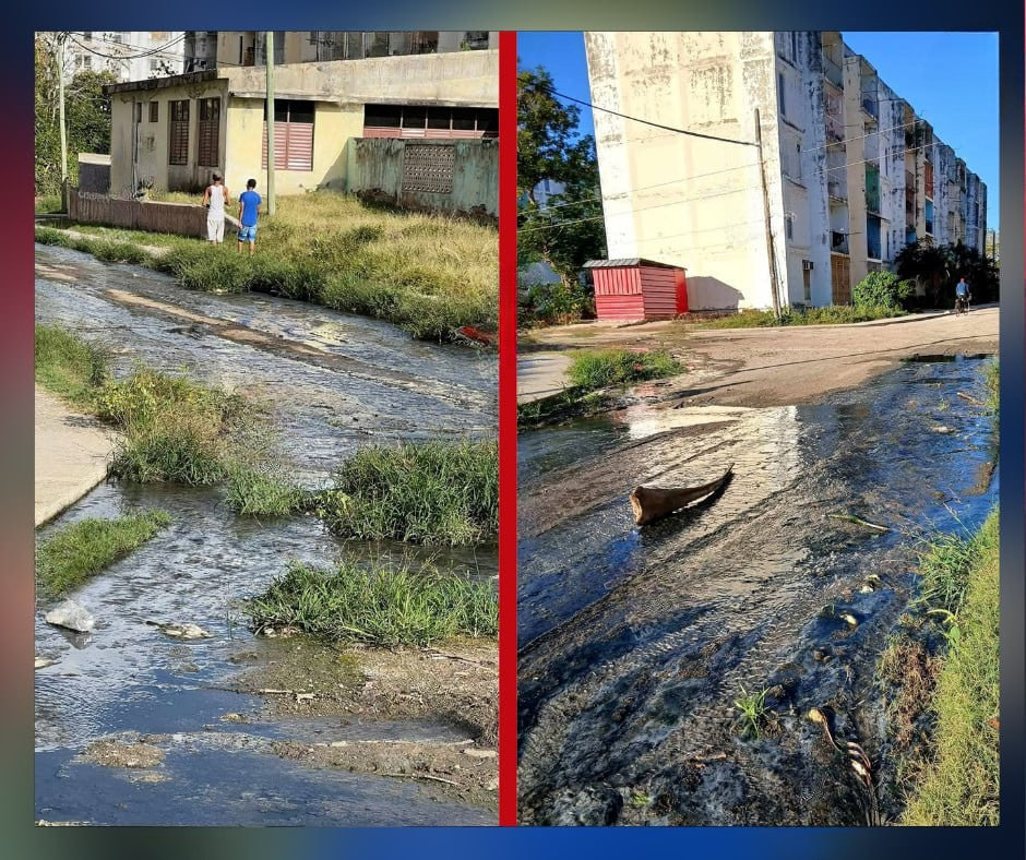 Vecinos denuncian foco de aguas residuales en Santiago de Cuba
