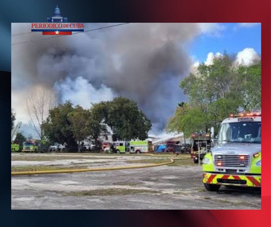 Incendio masivo en Miami-Dade: quinta alarma y humo tóxico