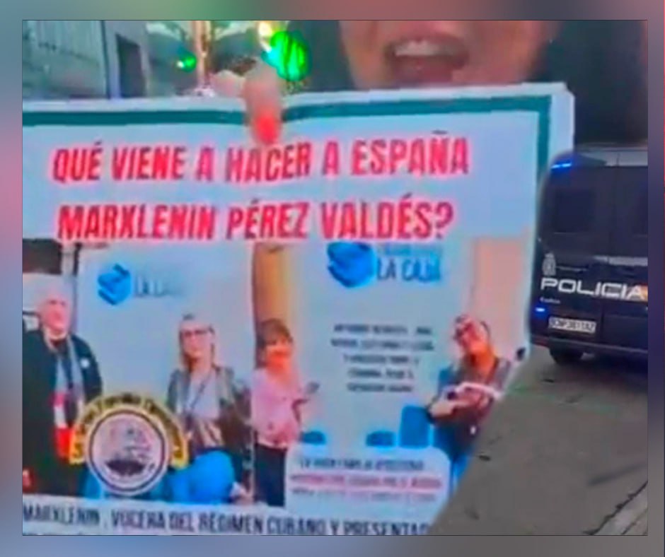 Amplio dispositivo policial en Madrid por acto de vocera del régimen cubano