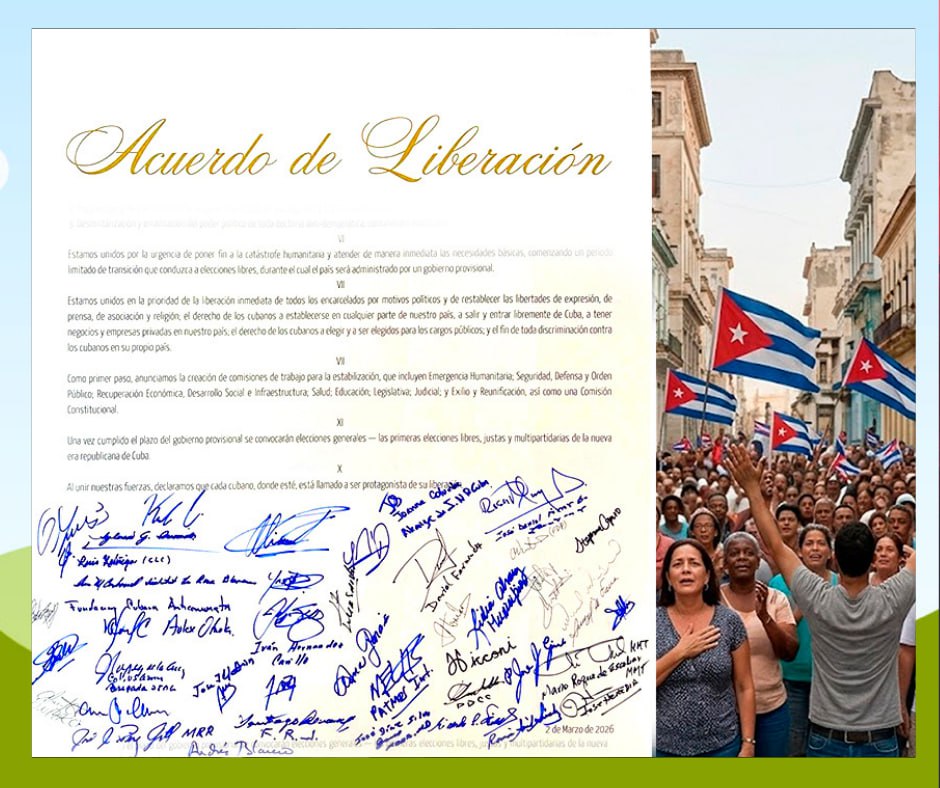 Circula en redes un “Acuerdo de Liberación” que propone una transición democrática en Cuba