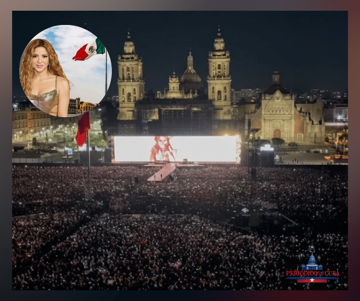 Shakira reúne a 400,000 personas en el Zócalo y rompe récord histórico en CDMX