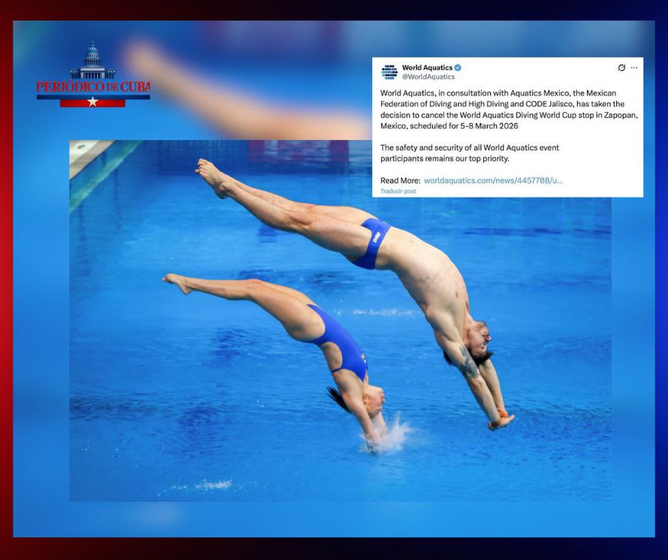 World Aquatics cancela la Copa Mundial de Clavados 2026 en Jalisco por inseguridad