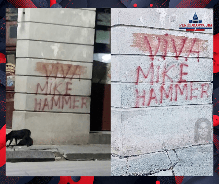 Aparece en Santiago de Cuba un cartel con el mensaje “Viva Mike Hammer”