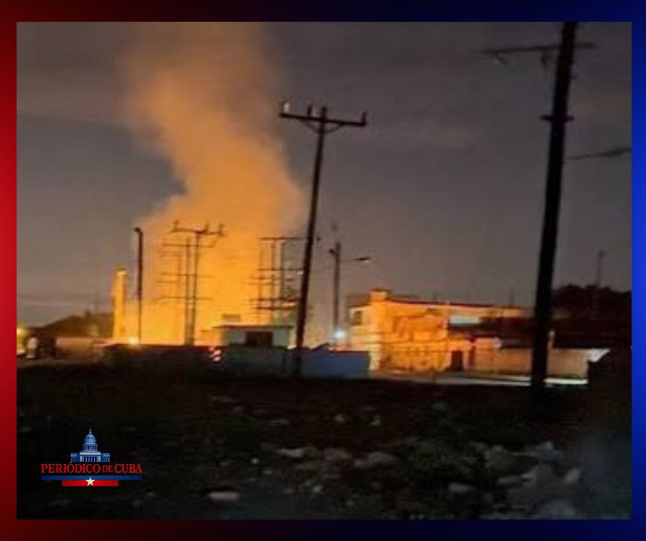 Incendio en subestación eléctrica deja sin servicio a toda la capital de Mayabeque