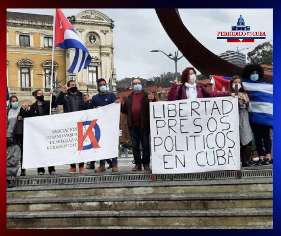 Bilbao acoge protesta contra la represión en Cuba con apoyo del PP y PNV