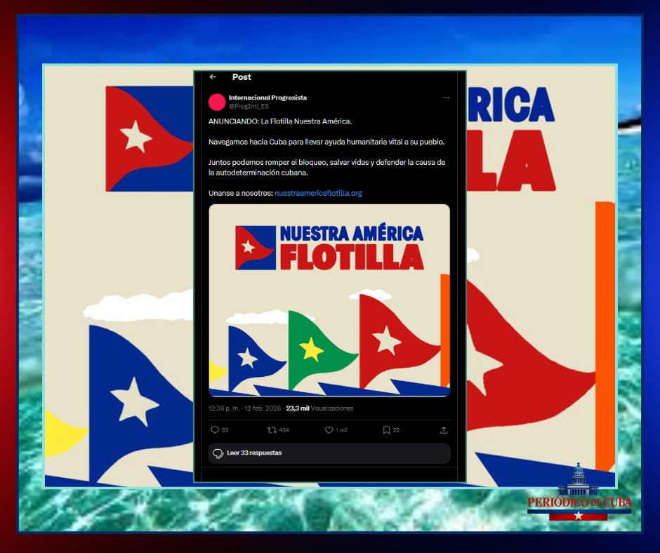 Lanzan la Flotilla “Nuestra América” para llevar ayuda a Cuba y “romper el bloqueo” de EE. UU.