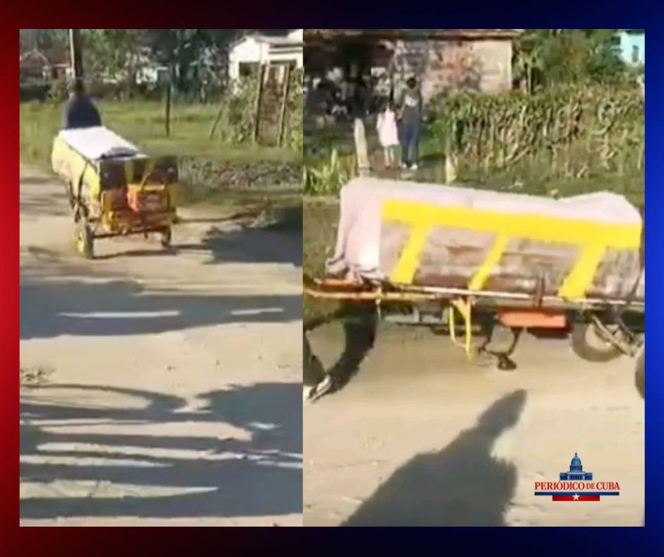 En Guaro, Mayarí, una familia traslada a un fallecido en carretilla por falta de servicios funerarios