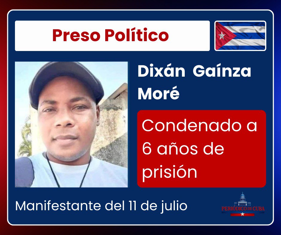 Familia denuncia que Dixan Gainza More está sin atención médica en prisión de Camagüey