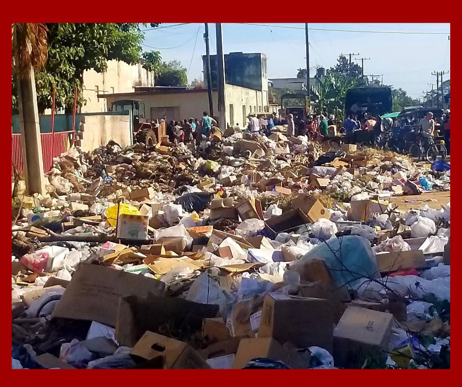 Indignación en Bauta por feria municipal rodeada de basura y falta de higiene