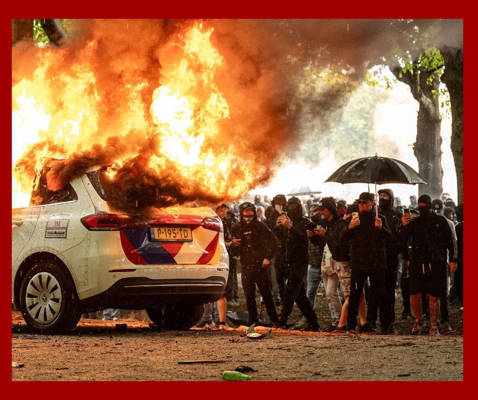Disturbios en La Haya durante protestas de grupos de derecha a semanas de las elecciones
