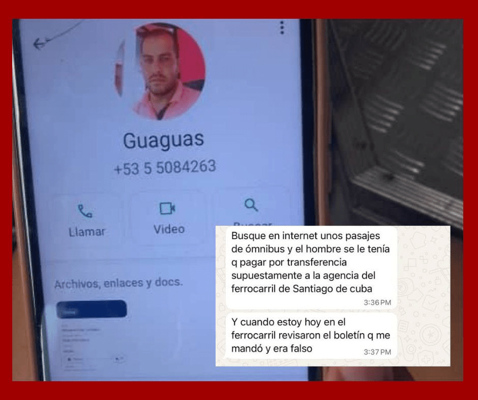 Ciudadana denuncia estafa digital en compra de pasajes de ómnibus en Santiago de Cuba