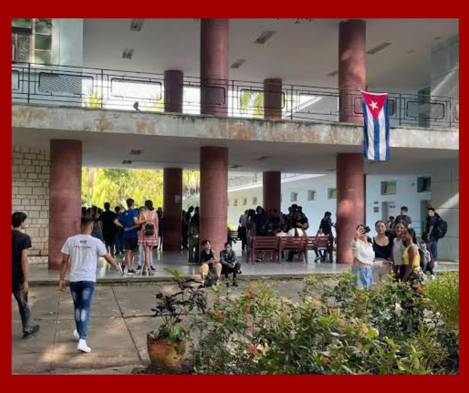 Protestas estudiantiles en la UCLV por falta de electricidad y agua en Villa Clara