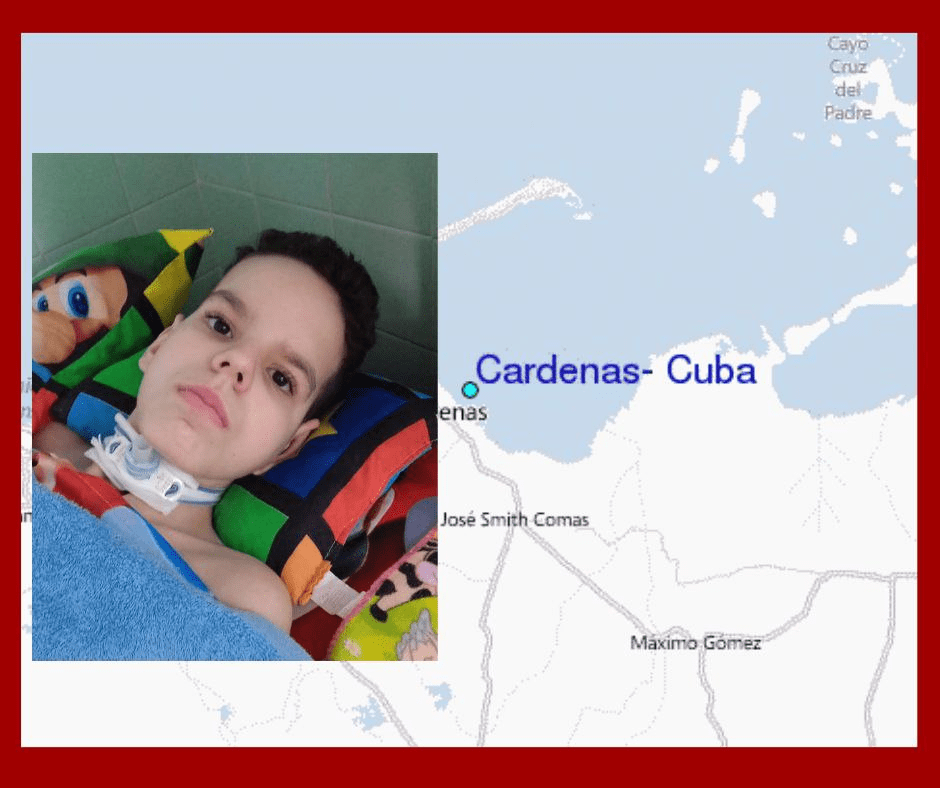 Niño de Cárdenas necesita equipos vitales para sobrevivir en medio de la crisis energética