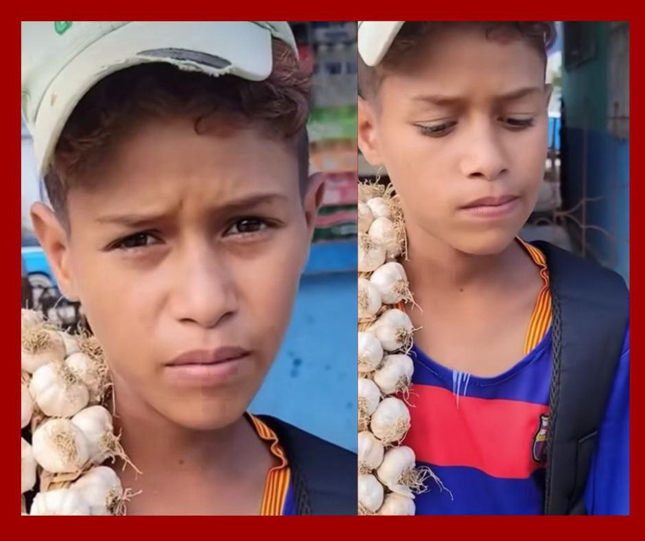 Infancia en crisis: niño de Holguín vende ajo para ayudar a su madre en medio de la escasez