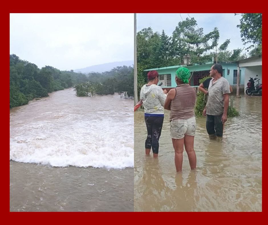 Inundaciones en Granma por lluvias en la Sierra Maestra provocan evacuaciones